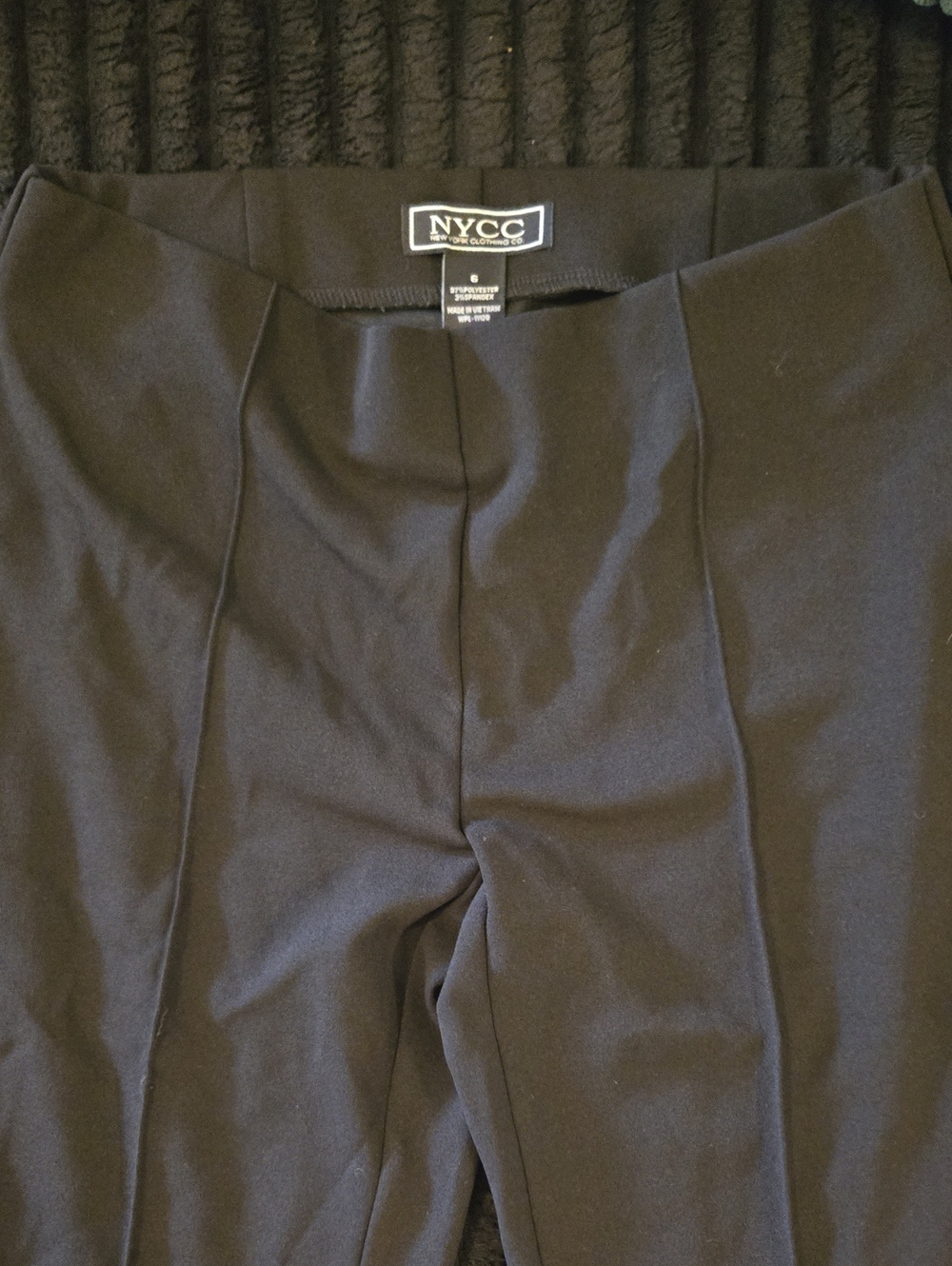 NYC Men’s Black Stretch Dress Pants - Tailored Front Pleats